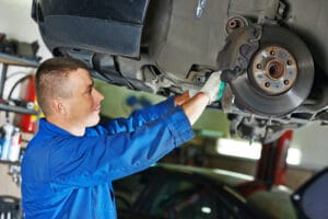 Montage der Bremse beim Audi TT