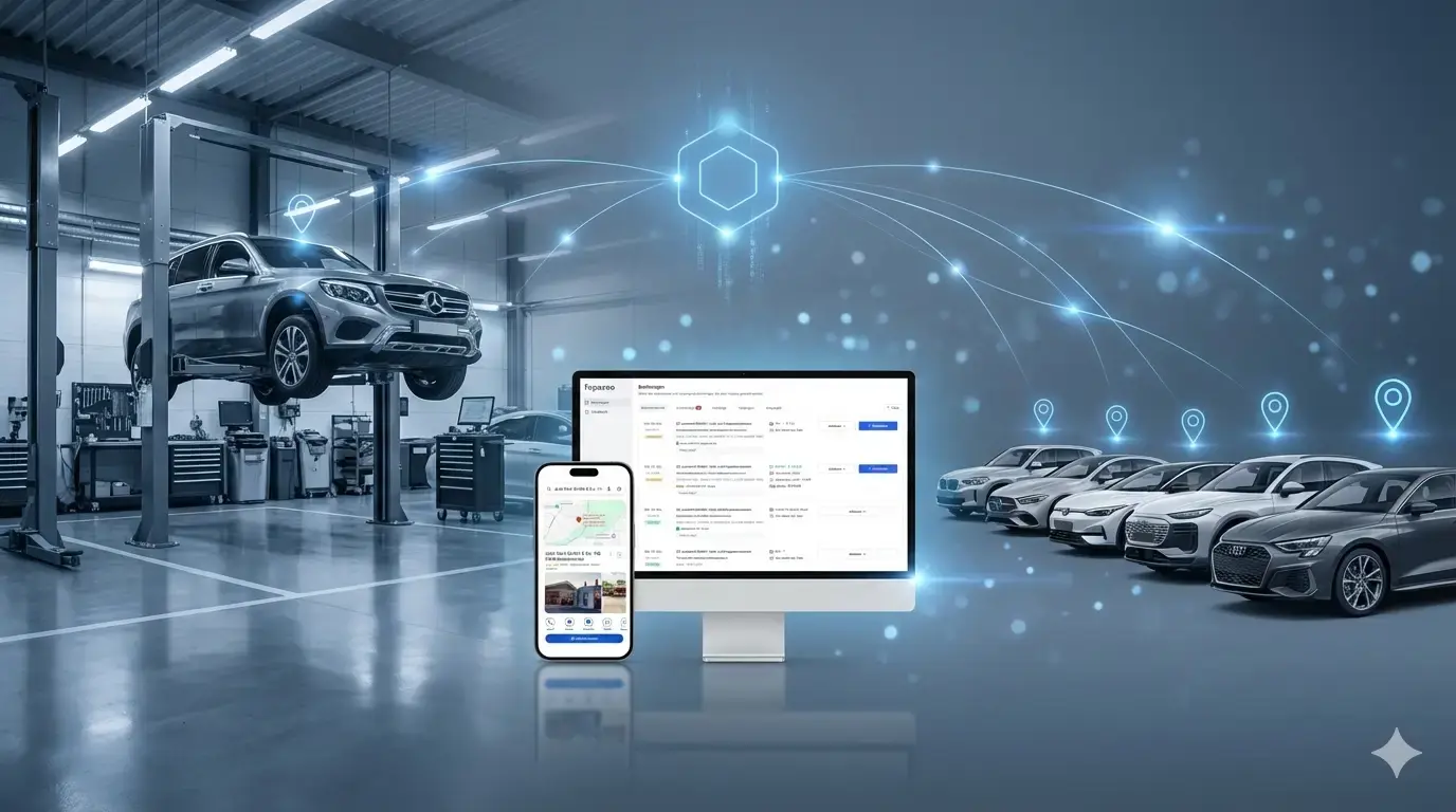 Moderne vernetzte Werkstatt